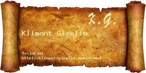 Kliment Gizella névjegykártya