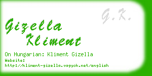 gizella kliment business card